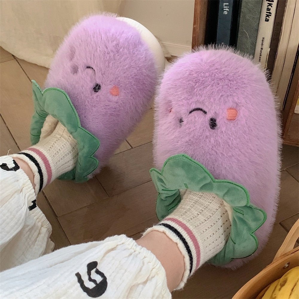 Squishplant: Kawaii Squishy Eggplant Slippers