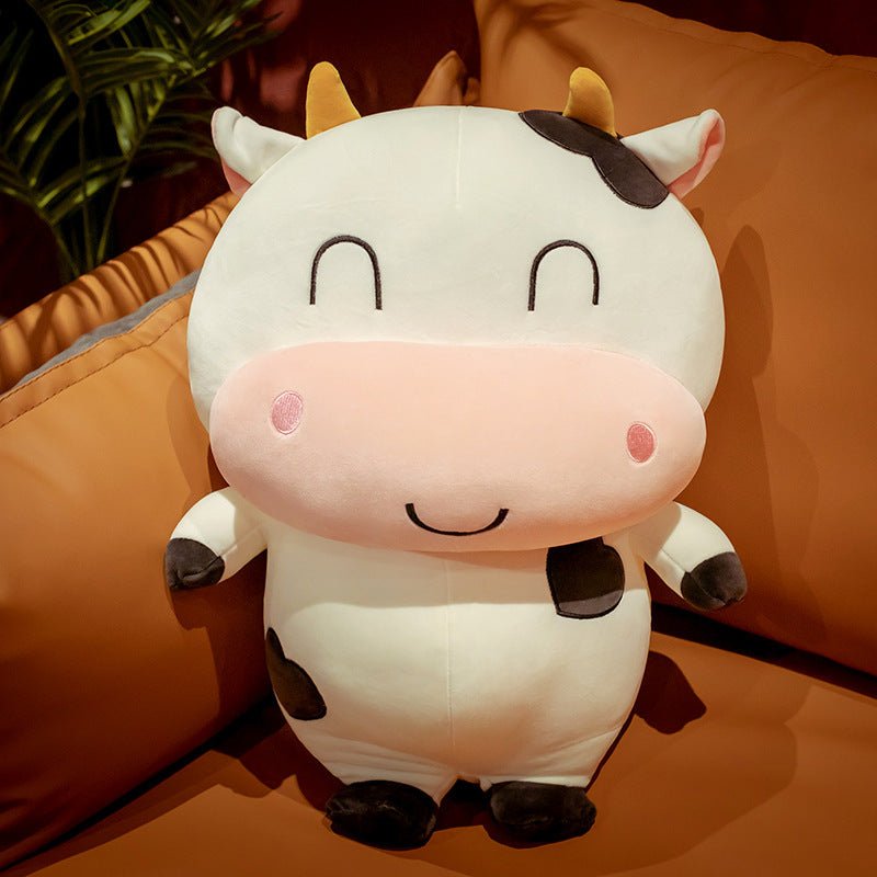 Chubby Happy Cow Plushie |  Stuffed Animal Cow
