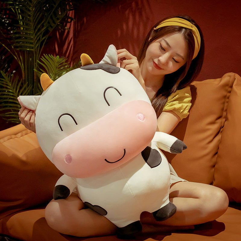 Chubby Happy Cow Plushie |  Stuffed Animal Cow