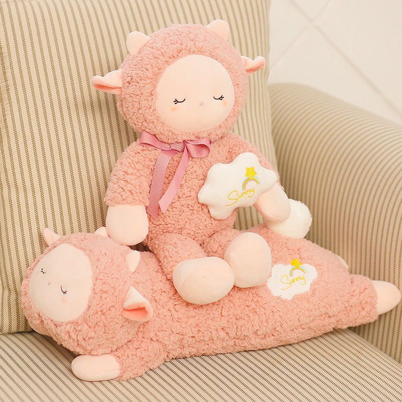 FluffiLamb | Snuggly Kawaii Lamb Plushie – Fuzzy Soft Stuffed Animal