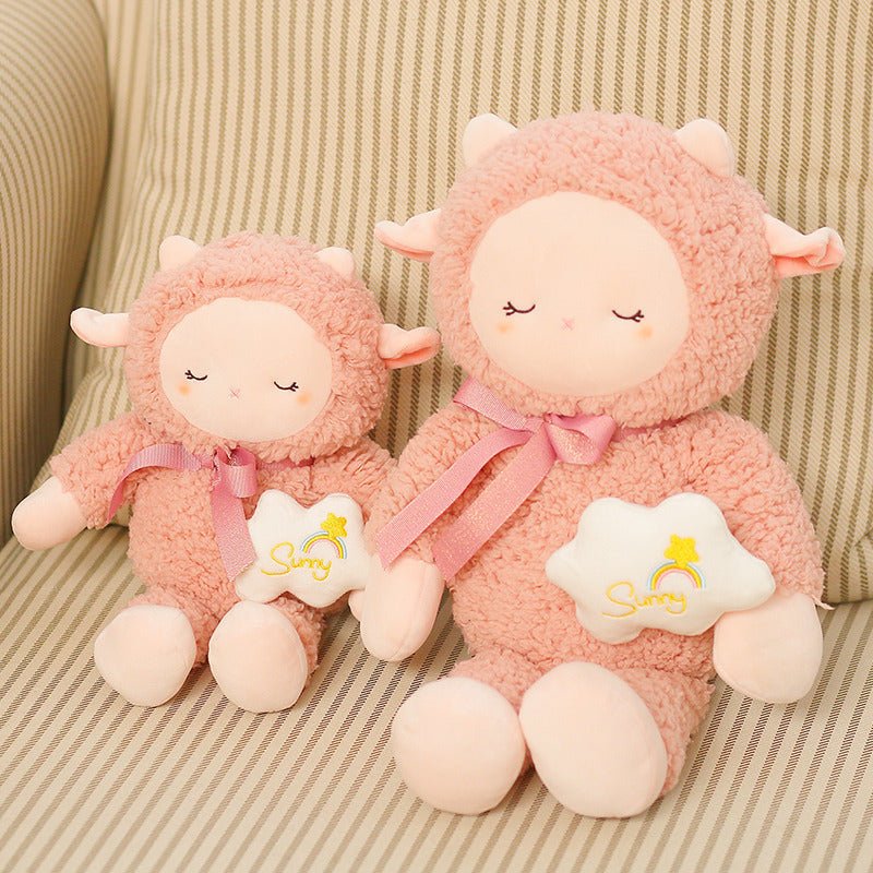 FluffiLamb | Snuggly Kawaii Lamb Plushie – Fuzzy Soft Stuffed Animal