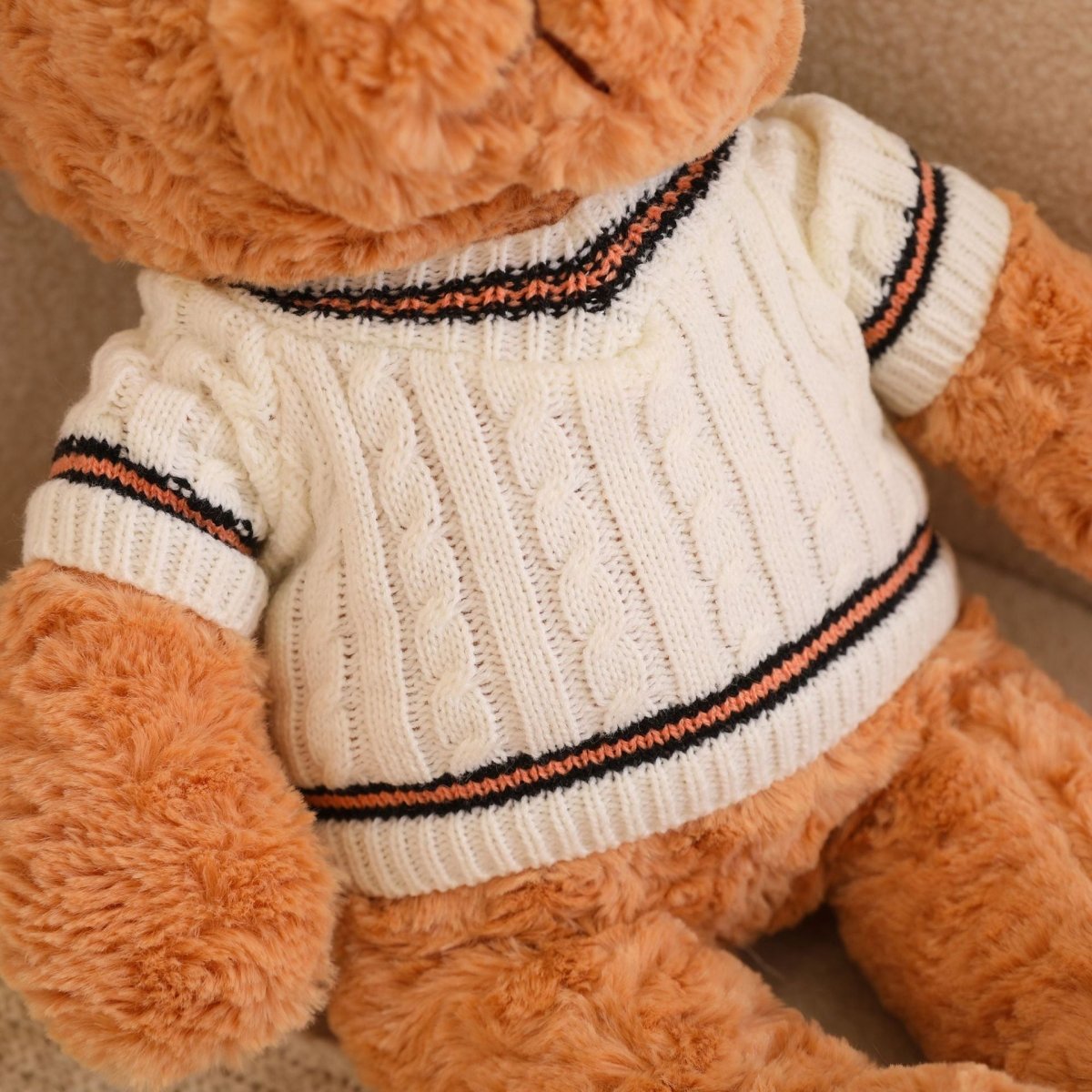 Bubu: Giant Fuzzy Brown Teddy Bear with T-shirt | 4.2 ft