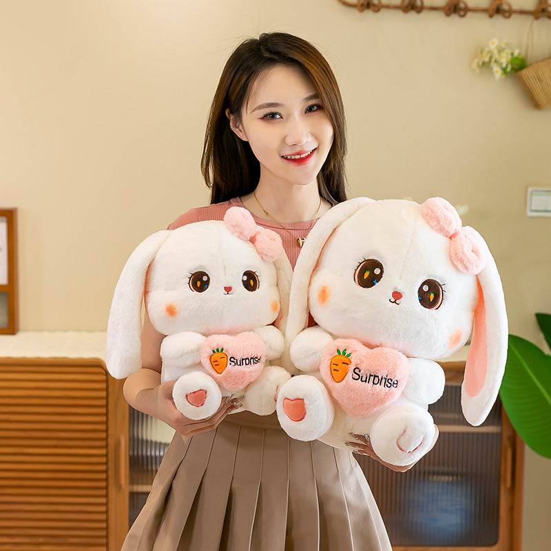 Cute Pink and White Bunny Plushie