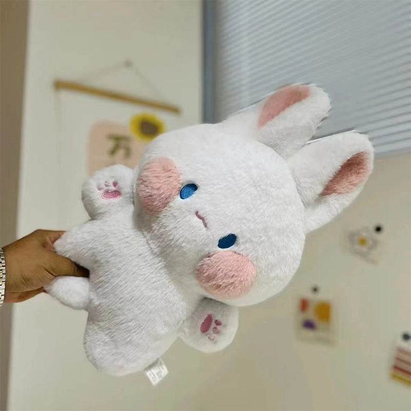 Buttons: Fluffy White Kawaii Bunny | Stuffed Animal Bunny