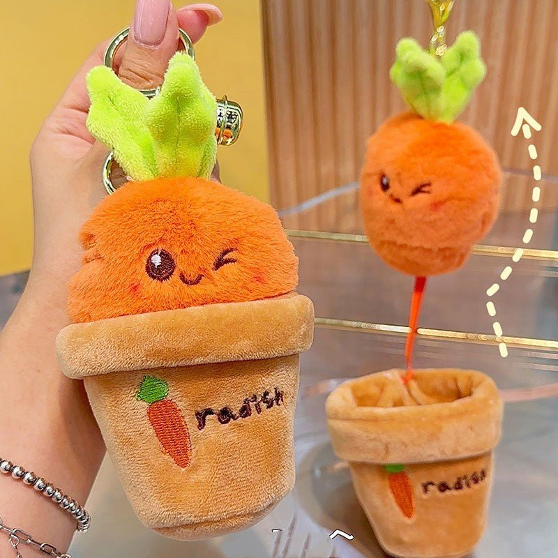 Rooting for You™ – Kawaii Carrot & Radish Couple Keychains