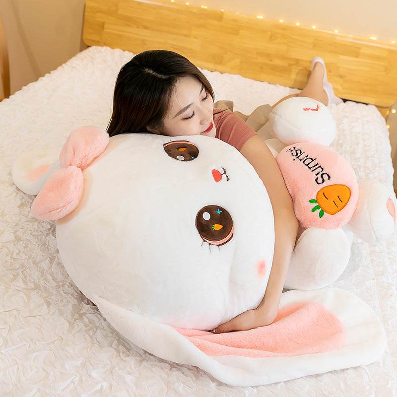 Cute Pink and White Bunny Plushie