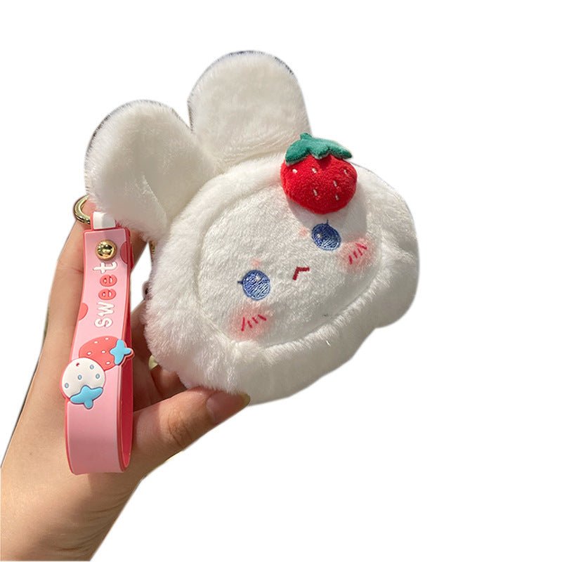 Peachy Kawaii Bunny Plushie Keychain+ Coin Purse | Lil beans Keychain
