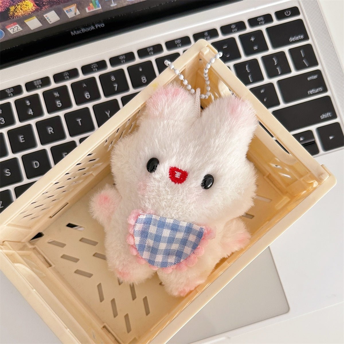 Momo Bean™ – Kawaii Bunny Plushie Keychain Charm | Cute Keychain Plush