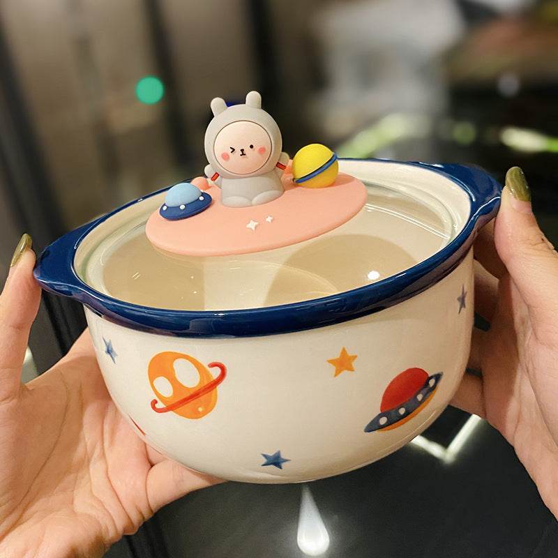 Korean Bear Ramen Bowl | Instant Ramen Ceramic Bowl