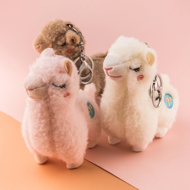Alpi The Alpaca | Kawaii Plush Alpaca Bag Charm | Lil Beans Keychain