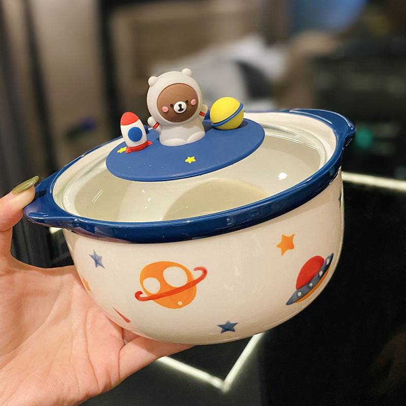 Korean Bear Ramen Bowl | Instant Ramen Ceramic Bowl