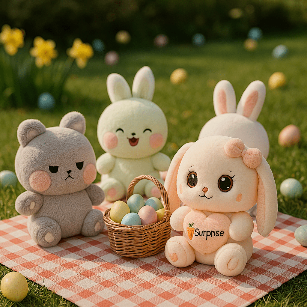 Cute Pink and White Bunny Plushie