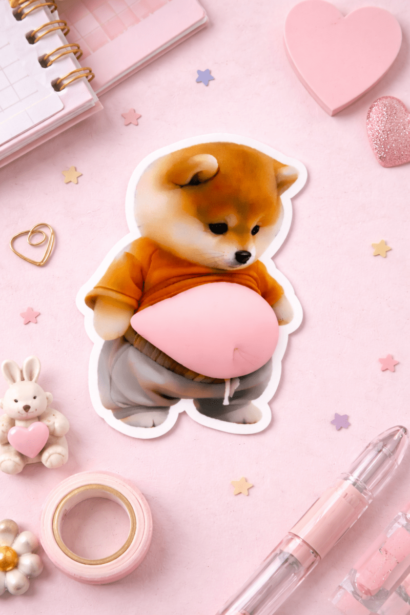 Stress-Relief Corgi Stickers | Pack of 2