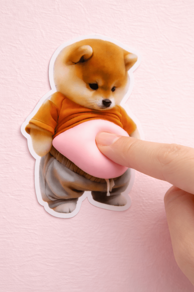 Stress-Relief Corgi Stickers | Pack of 2