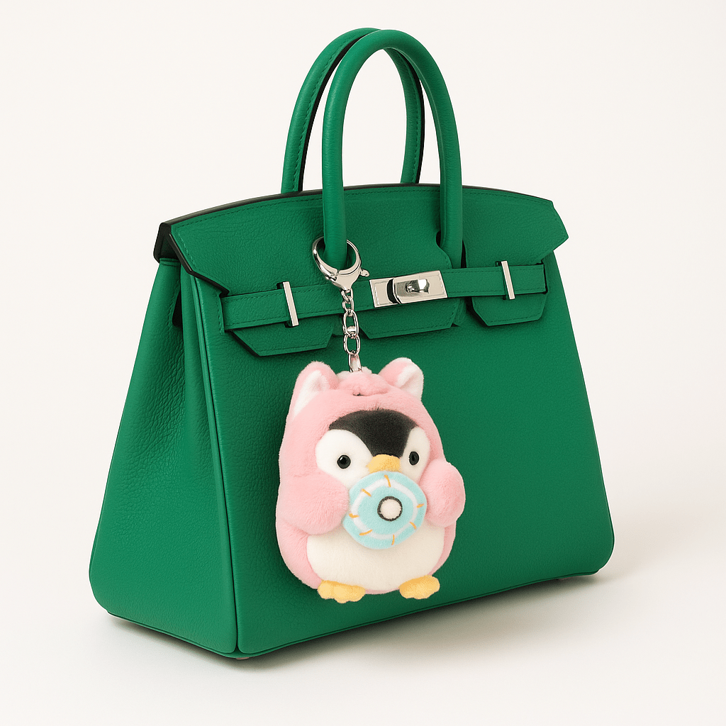Popo Bean™ – Kawaii Penguin Plush Keychain Charm | Kawaii Keychain Plush