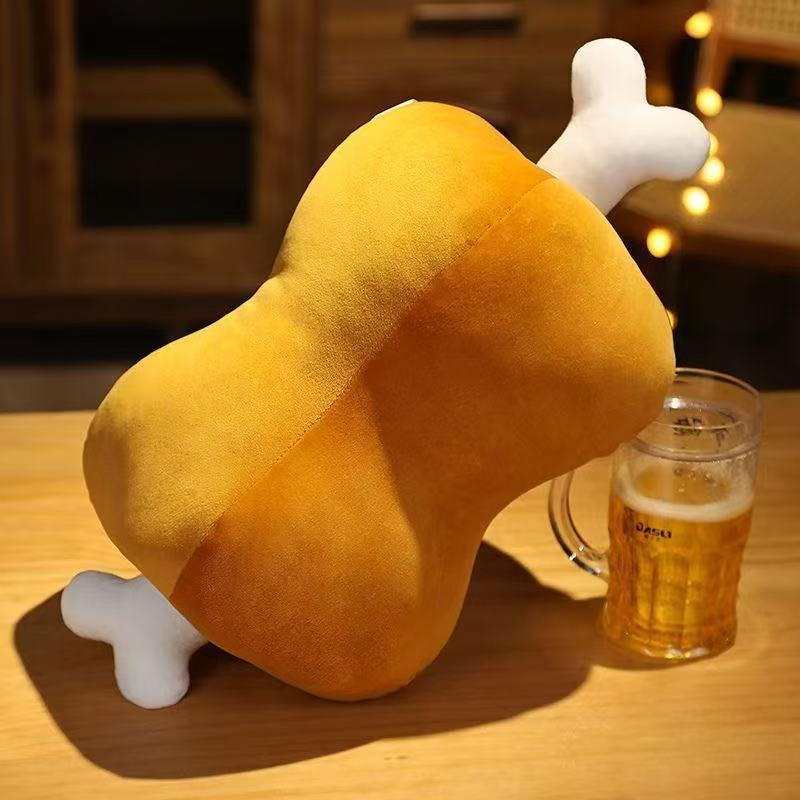 Meat In Bones Funny Plushie | Chicken Leg Plushie