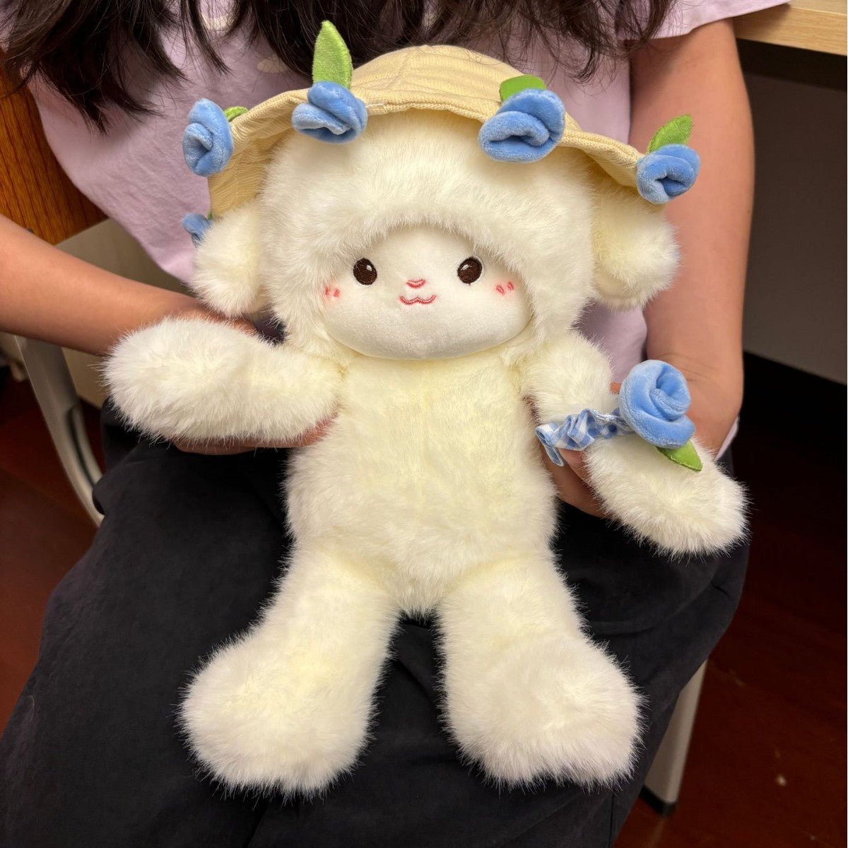 Blooming Lamb Plushie | Cute Lamb Plush With Bouquet