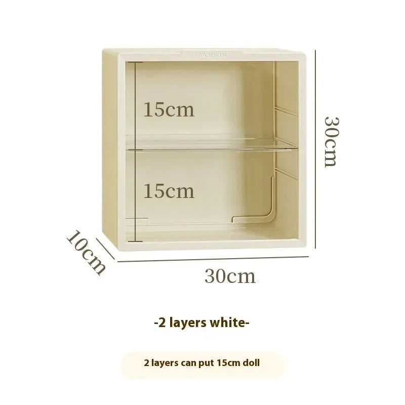 Labubu Display Cabinet – Clear Acrylic Dustproof Wall-Mount Case