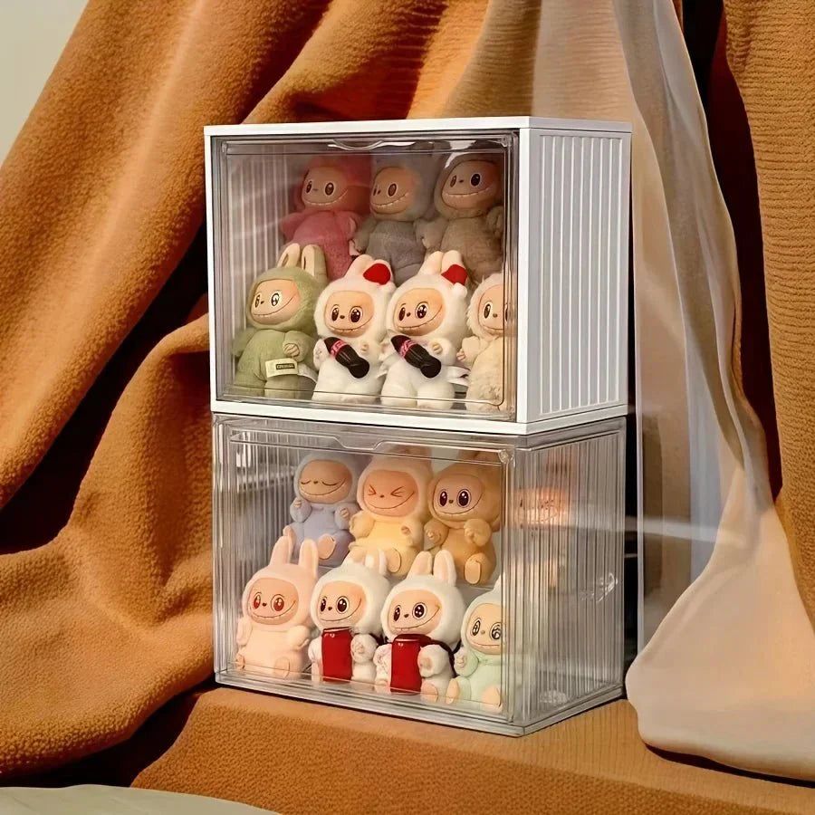 Acrylic Labubu Display Case | Dustproof with 2 Layer Storage