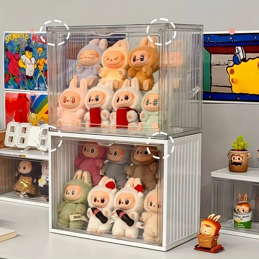 Acrylic Labubu Display Case | Dustproof with 2 Layer Storage