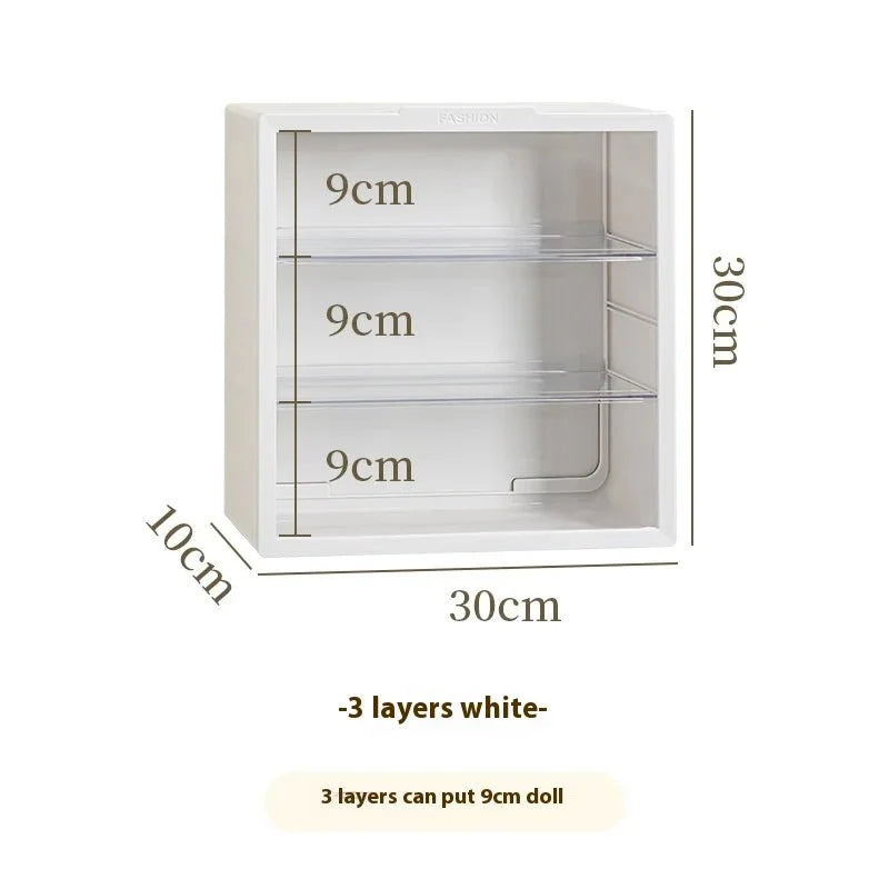 Labubu Display Cabinet – Clear Acrylic Dustproof Wall-Mount Case
