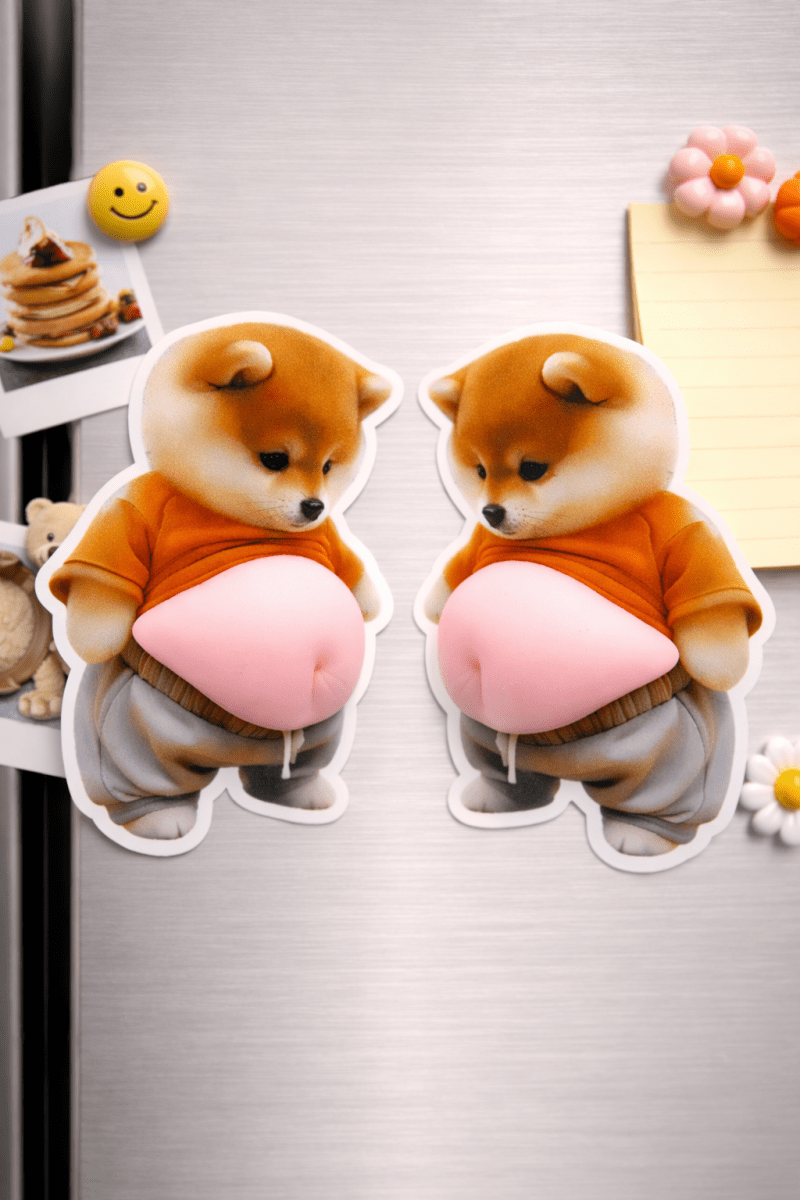 Stress-Relief Corgi Stickers | Pack of 2