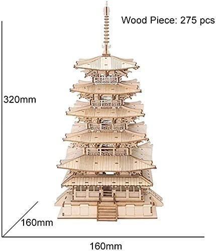 Kyoto Tower 3D Wooden Building Block