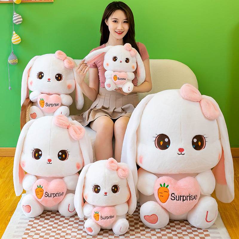 Cute Pink and White Bunny Plushie