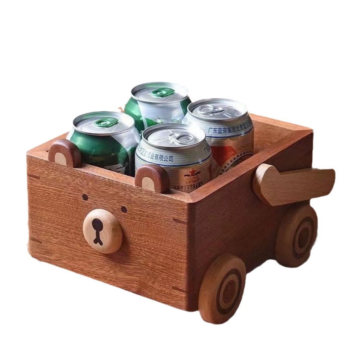 Wooden Teddy Bear Basket