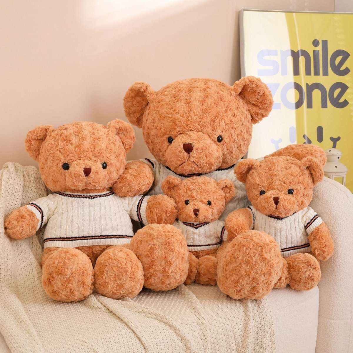 Bubu: Giant Fuzzy Brown Teddy Bear with T-shirt | 4.2 ft