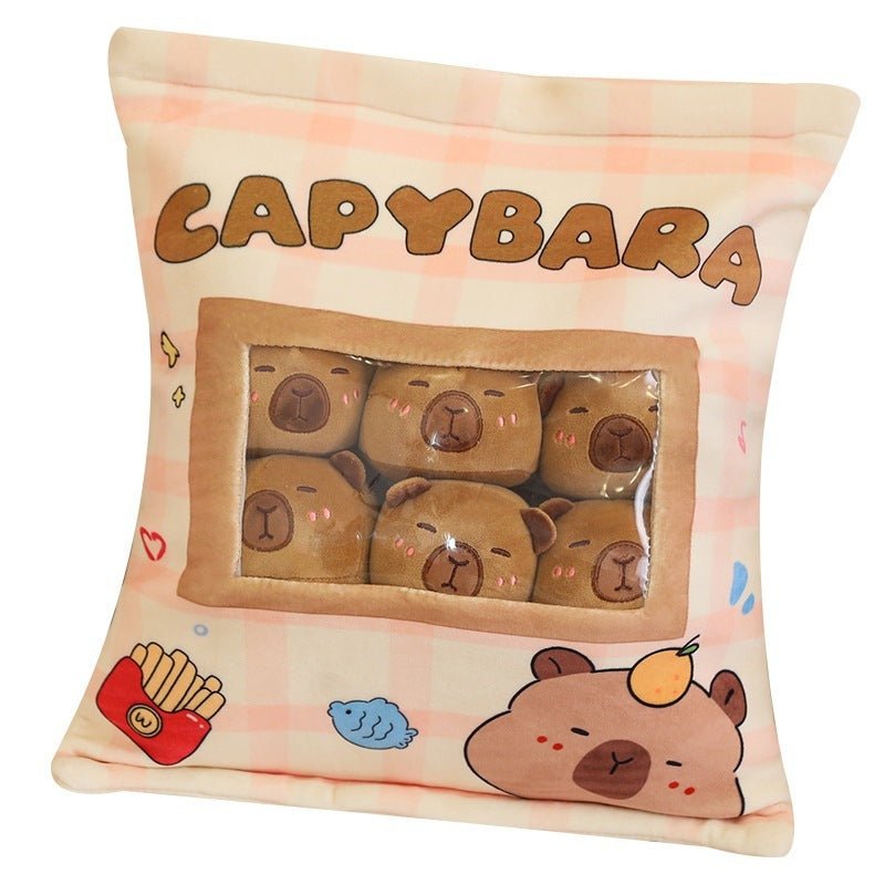 CapyChill Squad™ – Pack of 6 Stress Relief Capybara Plushies