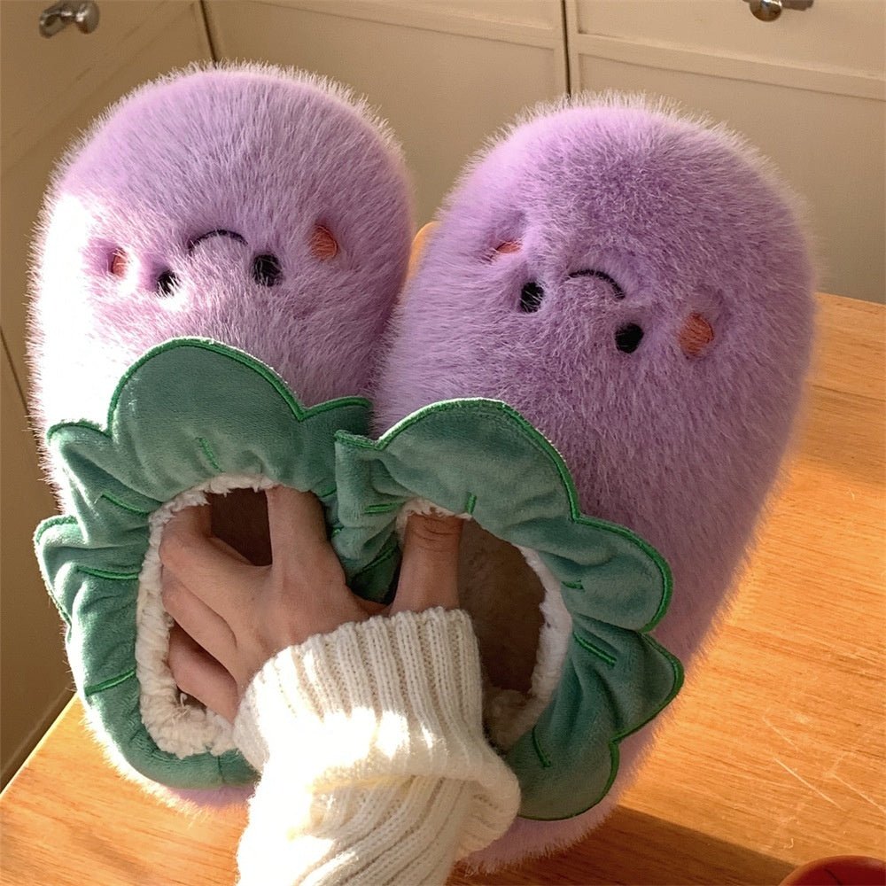 Squishplant: Kawaii Squishy Eggplant Slippers