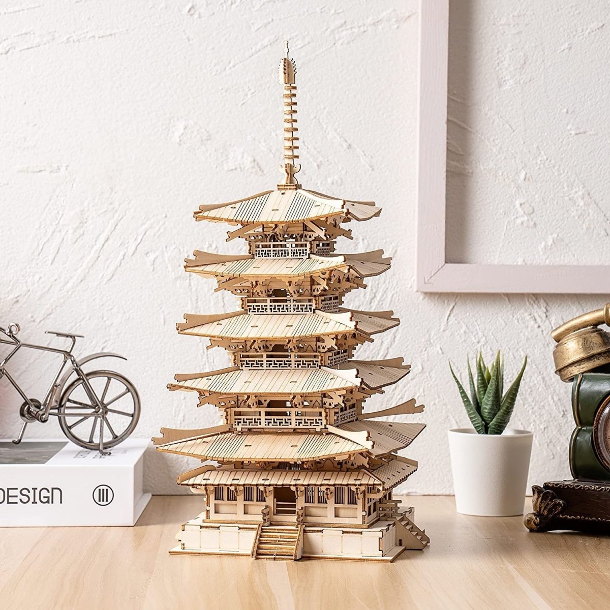 Kyoto Tower 3D Wooden Building Block