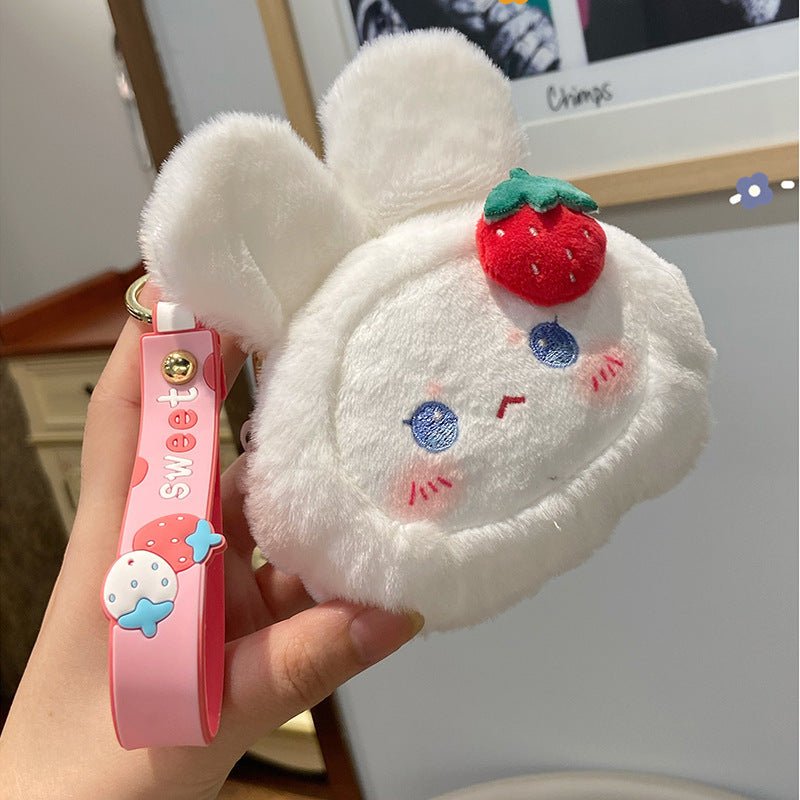 Peachy Kawaii Bunny Plushie Keychain+ Coin Purse | Lil beans Keychain