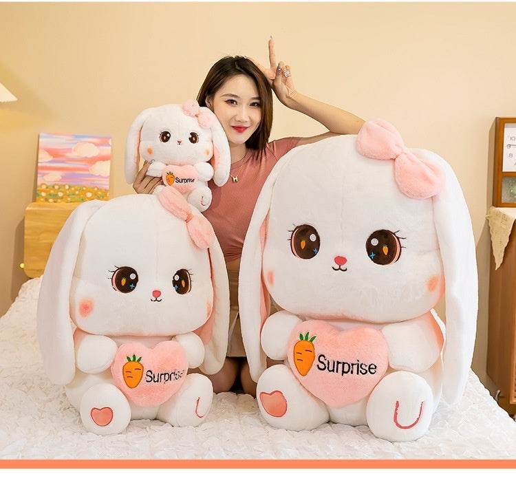Cute Pink and White Bunny Plushie