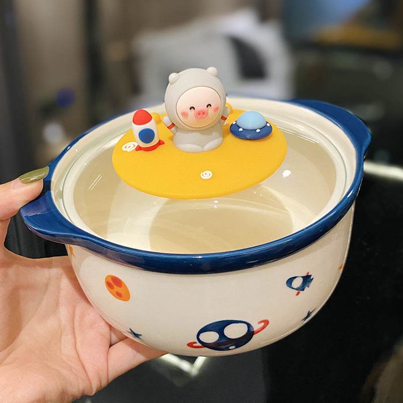Korean Bear Ramen Bowl | Instant Ramen Ceramic Bowl