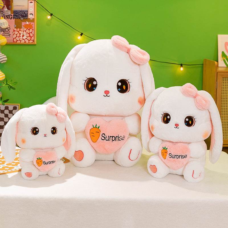Cute Pink and White Bunny Plushie